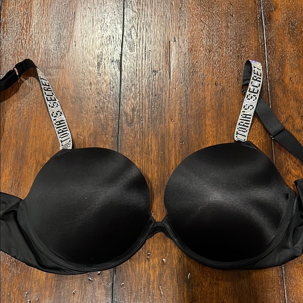 Victoria's Secret Black Bra with Crystal Embellishments